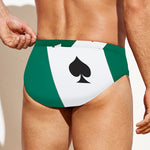 Falling Poker Cards Print Men's Swim Briefs