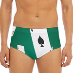 Falling Poker Cards Print Men's Triangle Swim Briefs