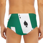 Falling Poker Cards Print Men's Triangle Swim Briefs