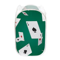 Falling Poker Cards Print Mesh Laundry Hamper