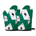 Falling Poker Cards Print Oven Mitts