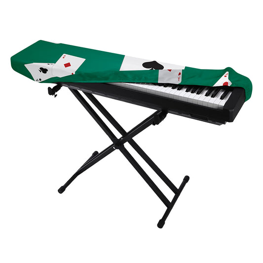 Falling Poker Cards Print Piano Keyboard Cover