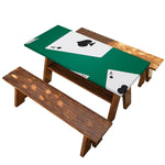 Falling Poker Cards Print Picnic Table Cover