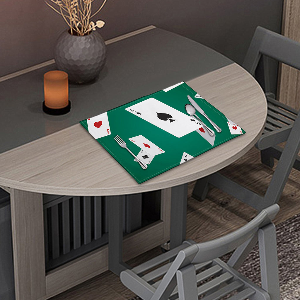 Falling Poker Cards Print Placemat