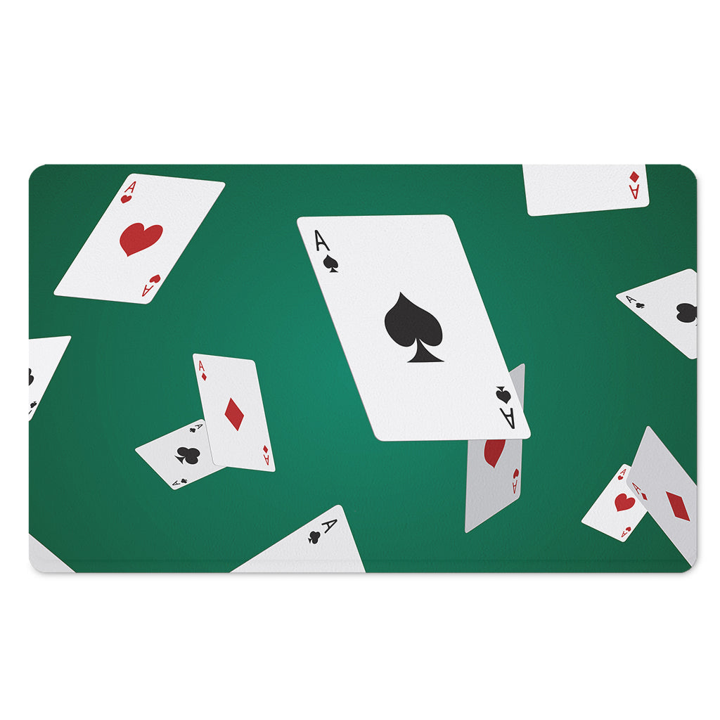 Falling Poker Cards Print Polyester Doormat