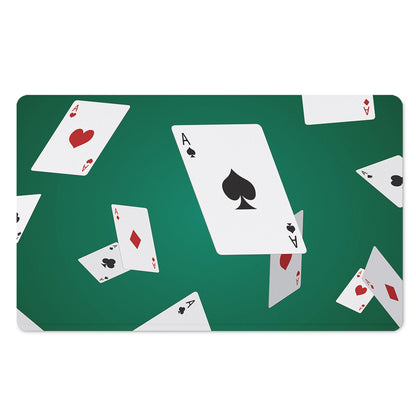 Falling Poker Cards Print Polyester Doormat