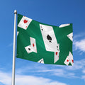 Falling Poker Cards Print Polyester Flag