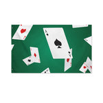 Falling Poker Cards Print Polyester Flag