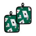 Falling Poker Cards Print Pot Holders