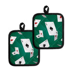 Falling Poker Cards Print Pot Holders