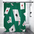 Falling Poker Cards Print Premium Shower Curtain