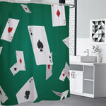 Falling Poker Cards Print Premium Shower Curtain