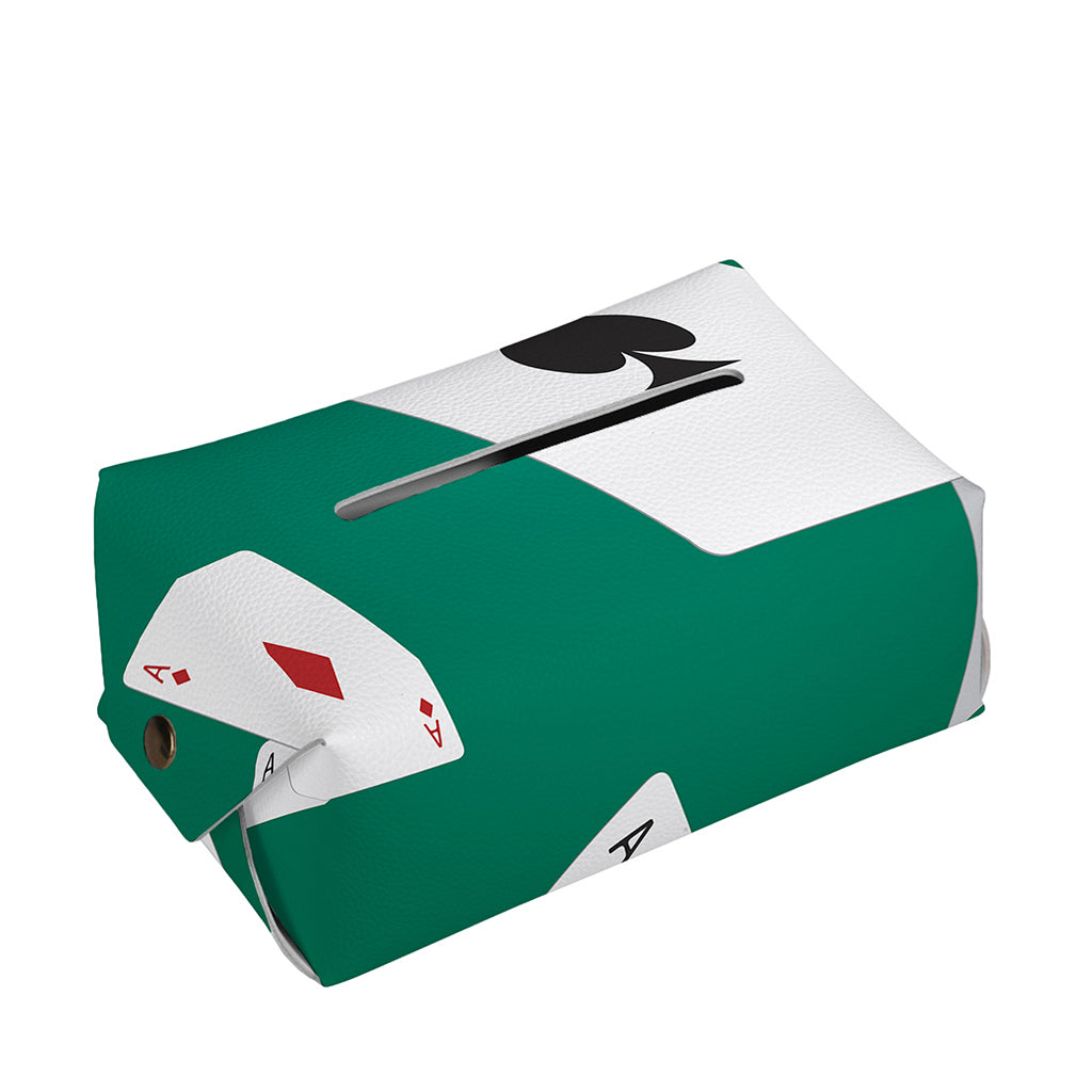 Falling Poker Cards Print Rectangle Tissue Box Cover