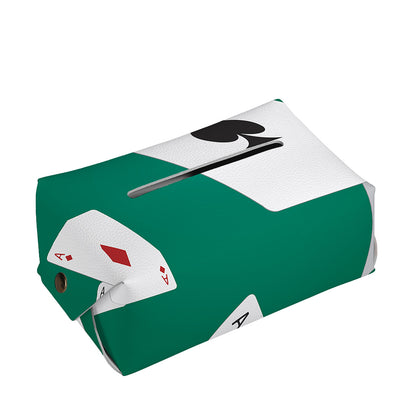 Falling Poker Cards Print Rectangle Tissue Box Cover