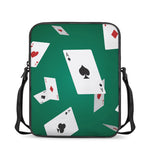 Falling Poker Cards Print Rectangular Crossbody Bag