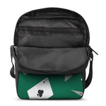 Falling Poker Cards Print Rectangular Crossbody Bag