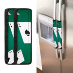 Falling Poker Cards Print Refrigerator Handle Covers