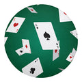 Falling Poker Cards Print Round Blanket
