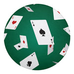 Falling Poker Cards Print Round Blanket