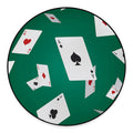 Falling Poker Cards Print Round Floor Mat