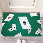 Falling Poker Cards Print Rubber Doormat
