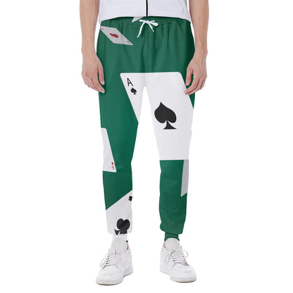 Falling Poker Cards Print Scuba Joggers