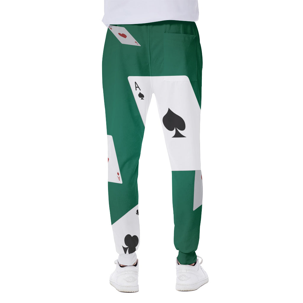 Falling Poker Cards Print Scuba Joggers
