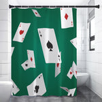 Falling Poker Cards Print Shower Curtain