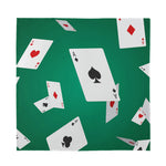 Falling Poker Cards Print Silk Bandana