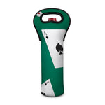 Falling Poker Cards Print Single Neoprene Wine Tote