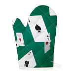 Falling Poker Cards Print Single Oven Mitt