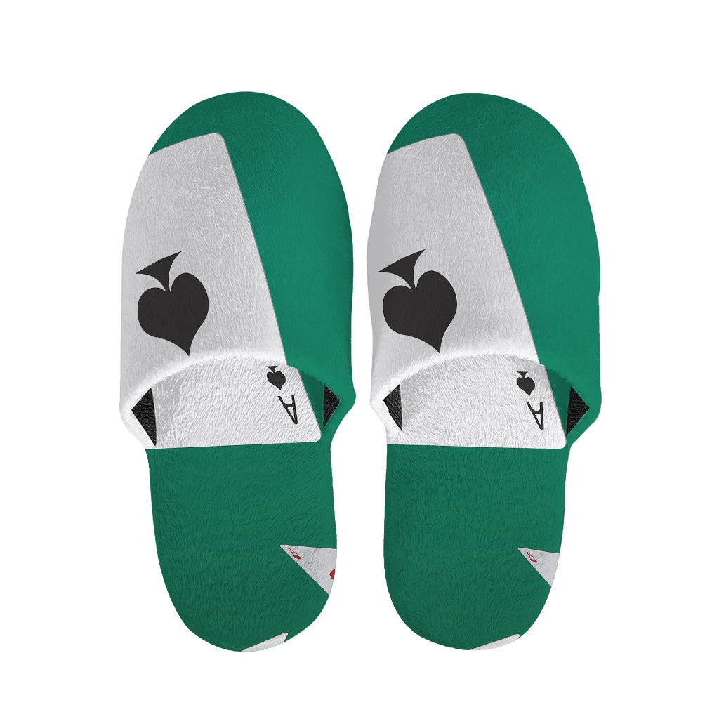 Falling Poker Cards Print Slippers