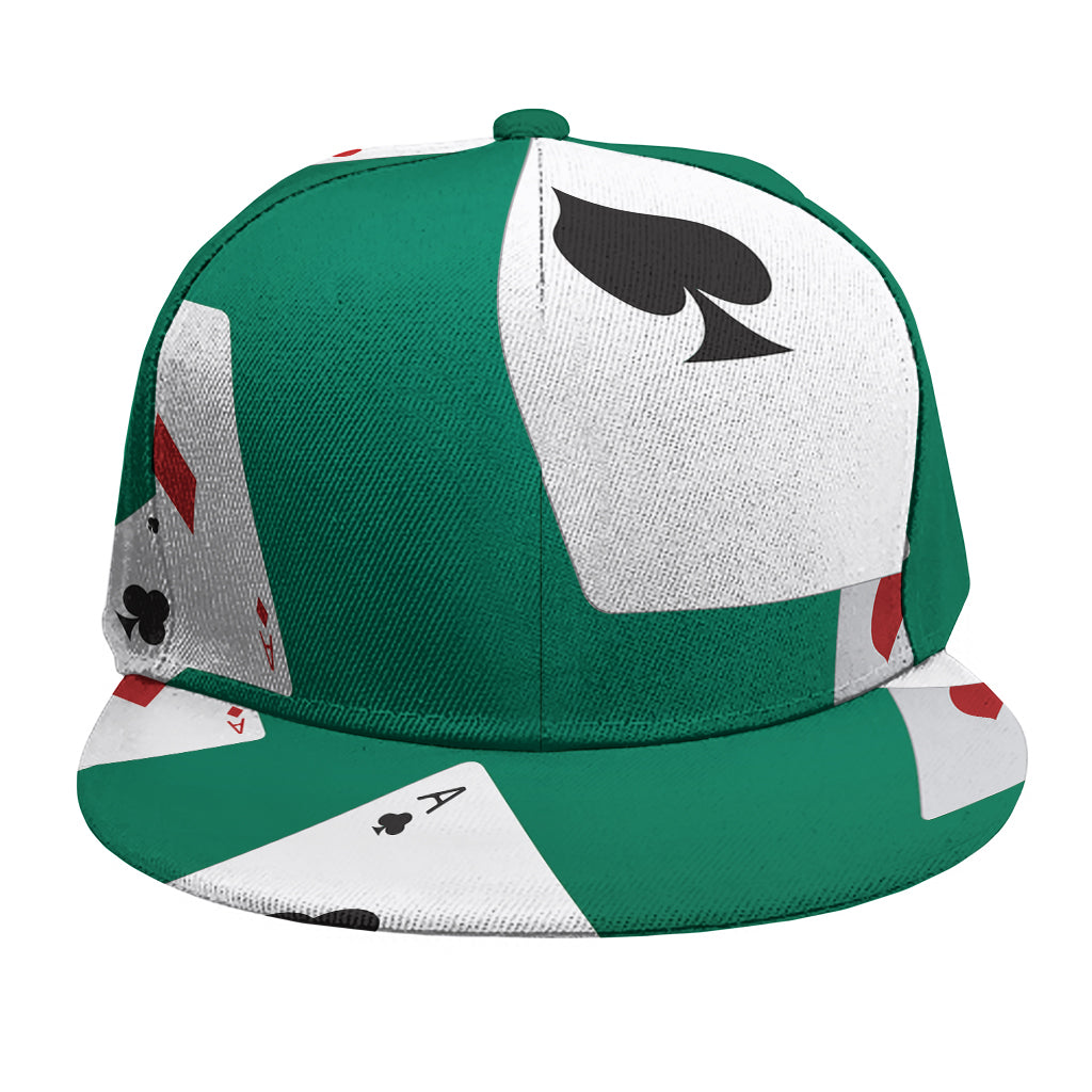 Falling Poker Cards Print Snapback Cap