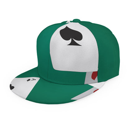 Falling Poker Cards Print Snapback Cap