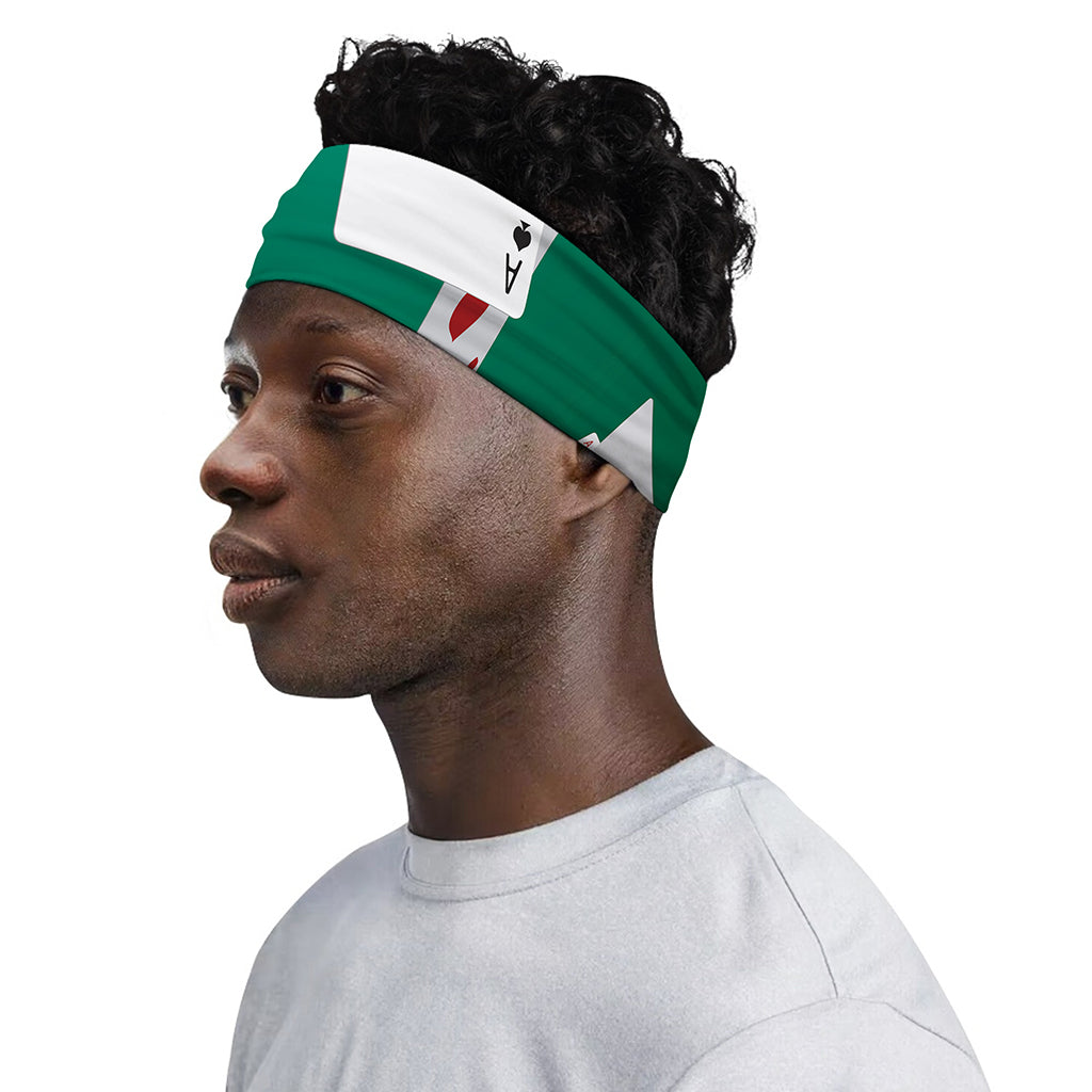 Falling Poker Cards Print Sports Headband