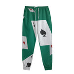 Falling Poker Cards Print Sweatpants