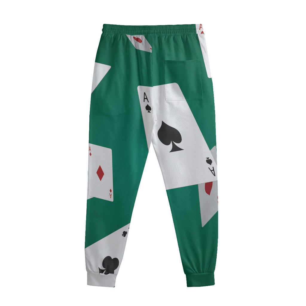 Falling Poker Cards Print Sweatpants