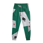 Falling Poker Cards Print Sweatpants