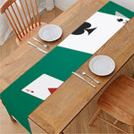 Falling Poker Cards Print Table Runner