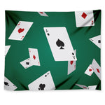Falling Poker Cards Print Tapestry