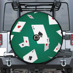 Falling Poker Cards Print Tire Cover With Camera Hole