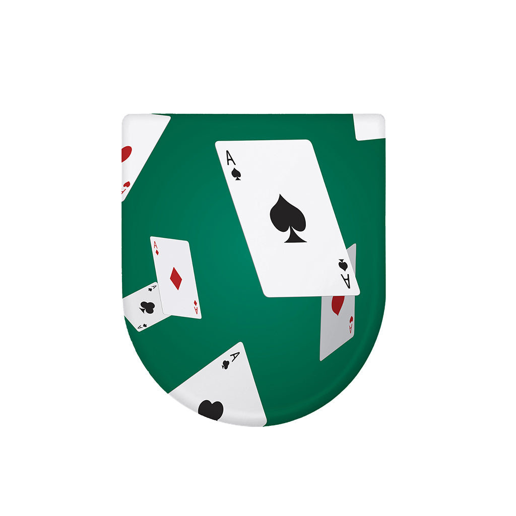 Falling Poker Cards Print Toilet Lid Cover