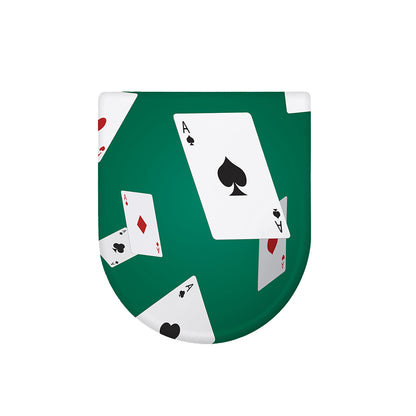 Falling Poker Cards Print Toilet Lid Cover