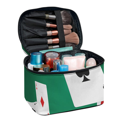Falling Poker Cards Print Travel Makeup Bag