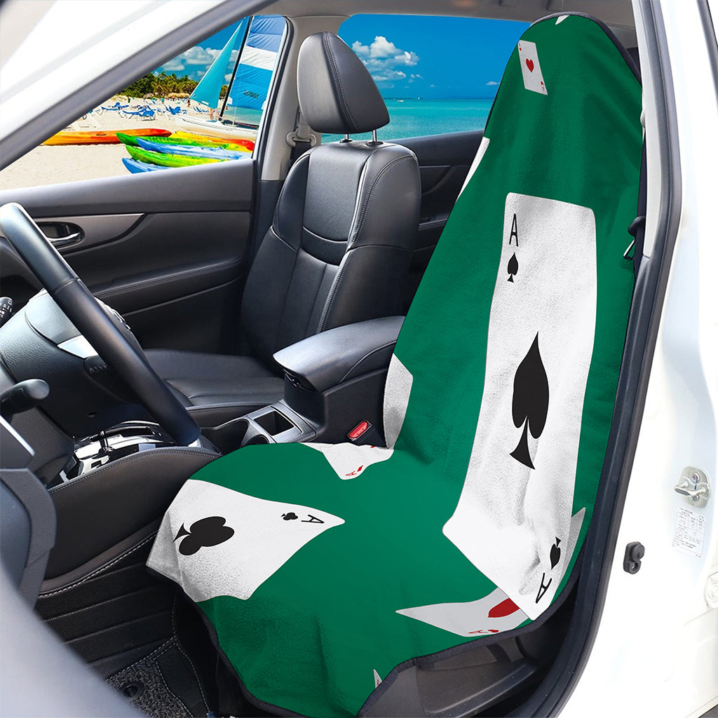 Falling Poker Cards Print Waterproof Car Seat Cover