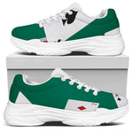 Falling Poker Cards Print White Chunky Shoes