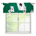 Falling Poker Cards Print Window Valance