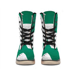 Falling Poker Cards Print Winter Boots
