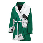 Falling Poker Cards Print Women's Bathrobe