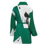 Falling Poker Cards Print Women's Bathrobe